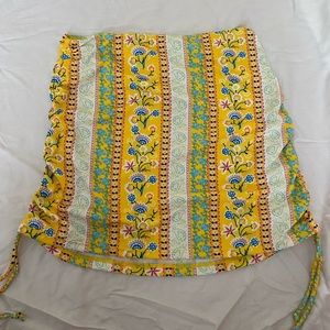 Romwe Patterned Ribbed Skirt